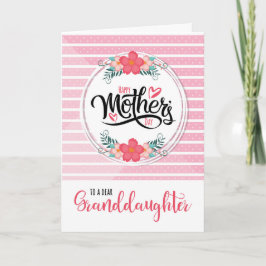 För mordotter på Mors dag Rosa Bontanical Kort