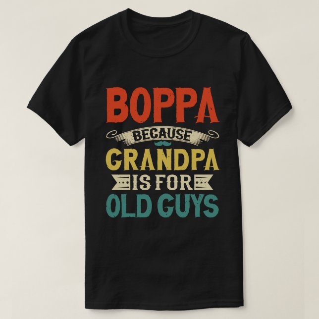 För morfar är till Gamla killar Fars dag T Shirt (Design framsida)