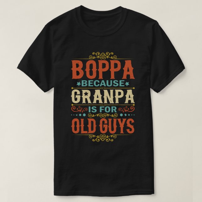 För morfar är till Gamla killar Fars dag T Shirt (Design framsida)