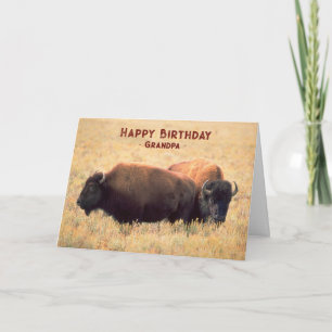 För morfar Birthday med ett par Bison Kort