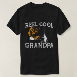 För morfarfiske för rulle kalla gåvor t shirt