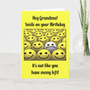 För mormor, leve på din födelsedag! kort