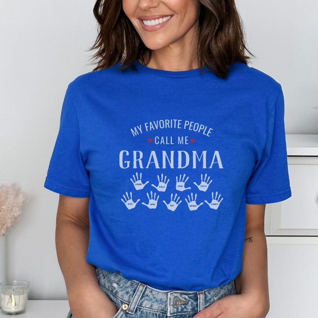 För mormor med Barnbarn Namn Personlig T Shirt (Skapare uppladdad)