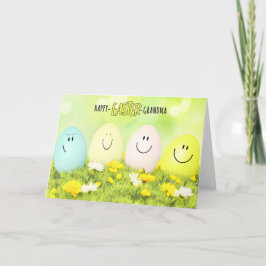 För mormor Smiling-Påskägg Helgkort
