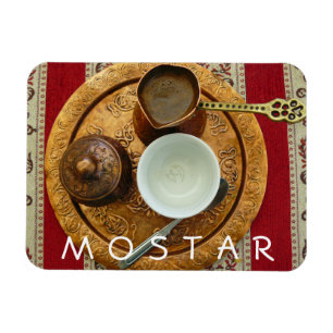 För Mostar för bosniskt kaffe fastställd magnet