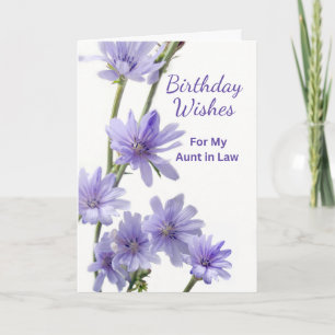 För Moster i Lag Birthday Witory Flowers Kort