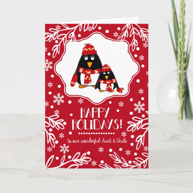 För Moster och farbror vid jul Helgkort (Framsida)