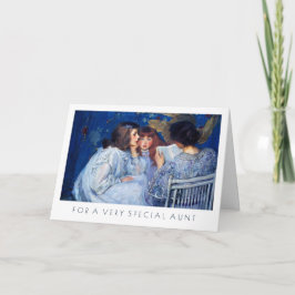 För Moster på Mors dag Fine Art Hälsning Kort