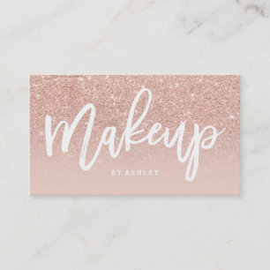 För möte rosa guld typografirodnad för Makeup Tidsbeställning Kort
