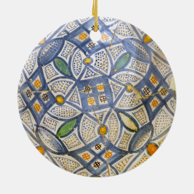 för motivlera för forntida grekiskt symbol julgransprydnad keramik (Baksidan)