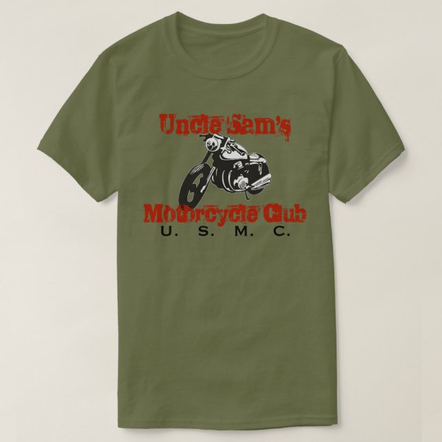 För motorcykelklubb för Uncle Sams T-tröja T Shirt (Design framsida)