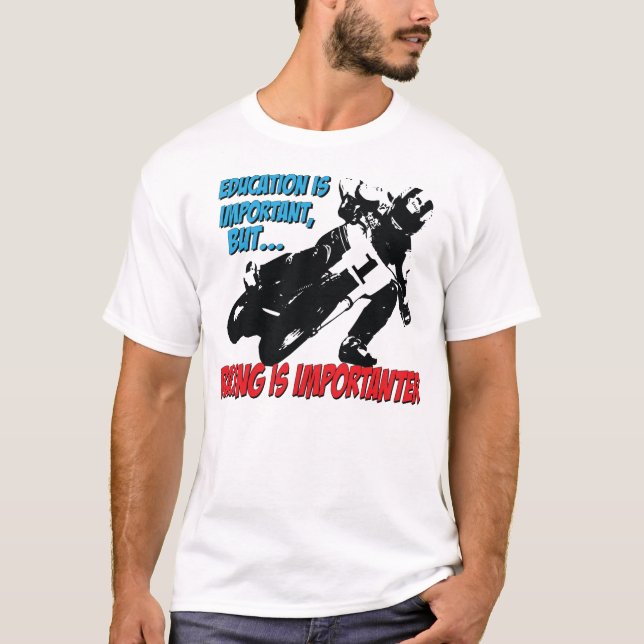För motorcykeltävla- & utbildning t skjorta tee (Framsida)