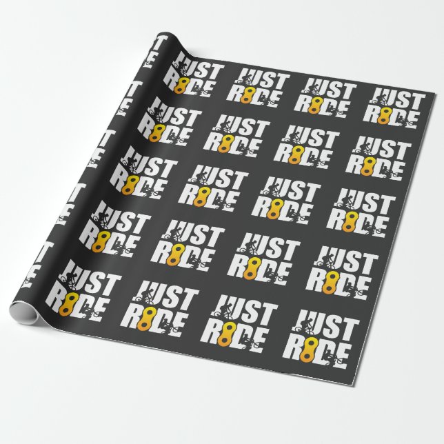 För mountainbike som ritt precis cyklar presentpapper (Utrullad)