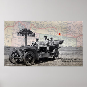 För Moutains för toppmöte stenig resa 1908 väg Poster