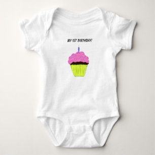 För muffinspädbarn för gullig 1st födelsedag r tee shirt