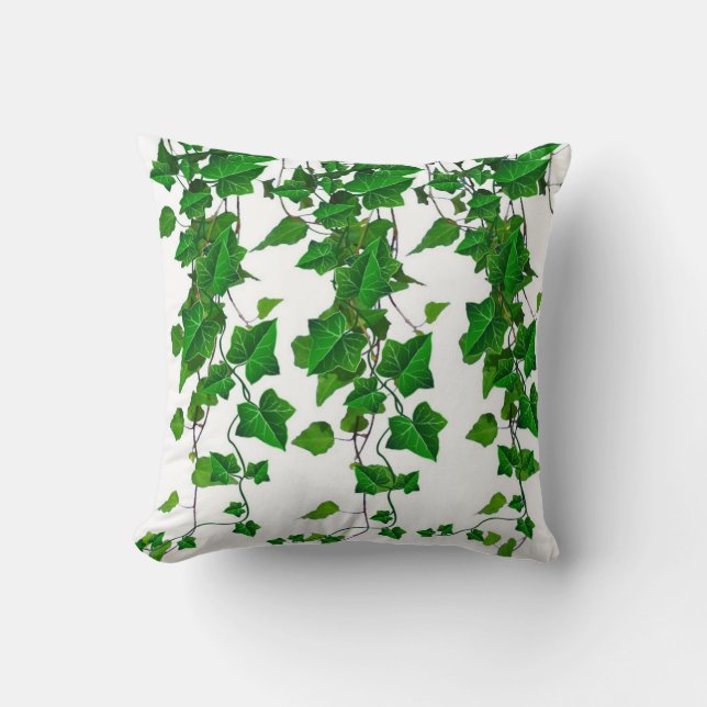 FÖR MURGRÖNAVINES FÖR VERIDIAN GRÖN VIT KUDDE (Framsida)