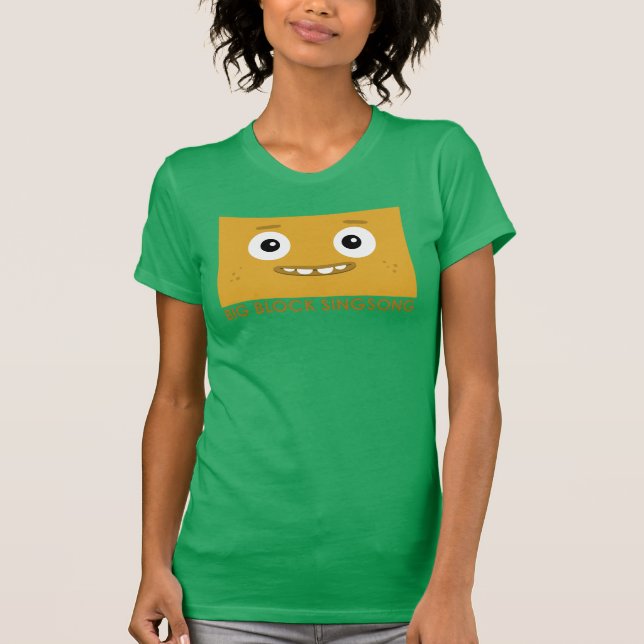 För musikbandgult för BBSS roliga kvinna T-tröja T Shirt (Framsida)