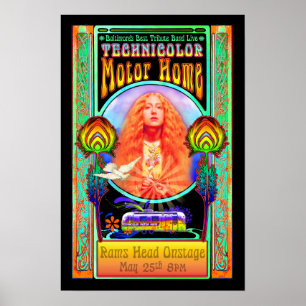 För musikbandsten för Technicolor motorisk hem- Poster