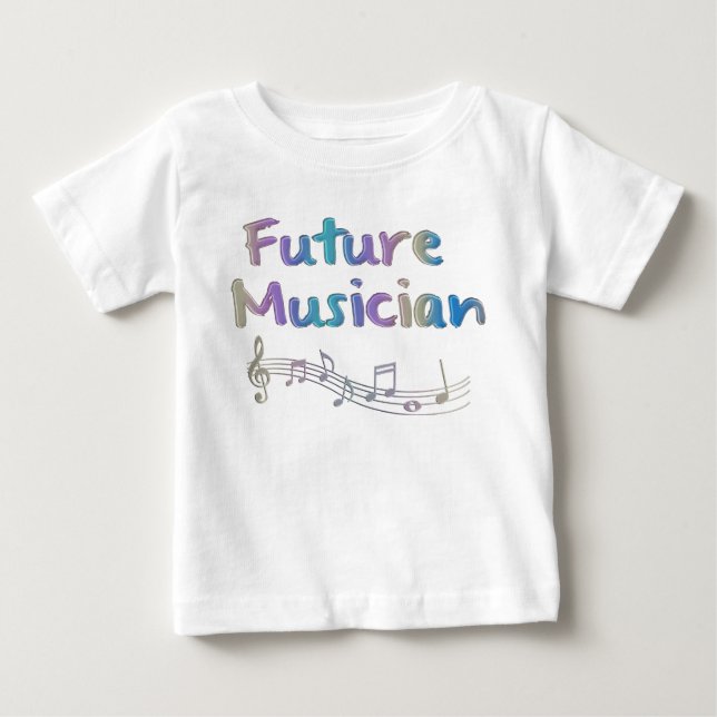 För musikermusik noter för regnbåge framtida tee shirt (Framsida)