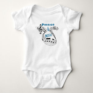 För musikmusik noter för passion 4 baby t shirt