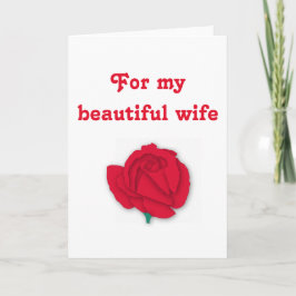 For My Beautiful Wife Valentine Greeting Cards Helgkort