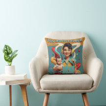 För mycket arbete - Retro Feminist Satire Design