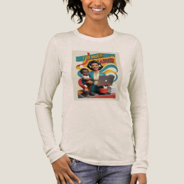 För mycket arbete - Retro Woman Illustration T Shirt