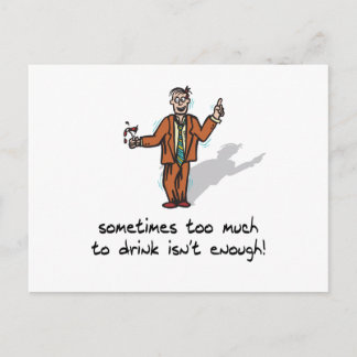 För mycket att dricka vykort