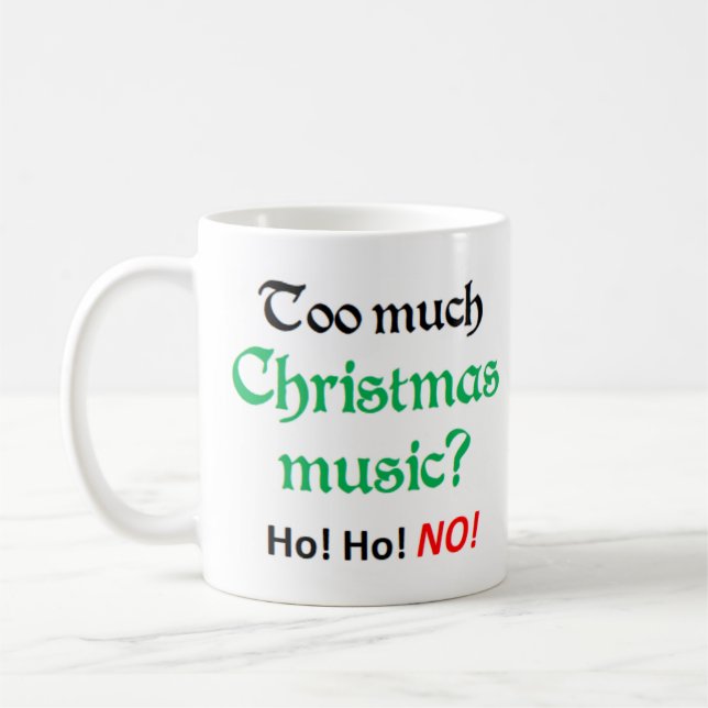 för mycket christmas-musikkaffe mugg (Vänster)