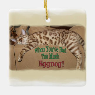 FÖR MYCKET EGGNOG! JULGRANSPRYDNAD KERAMIK