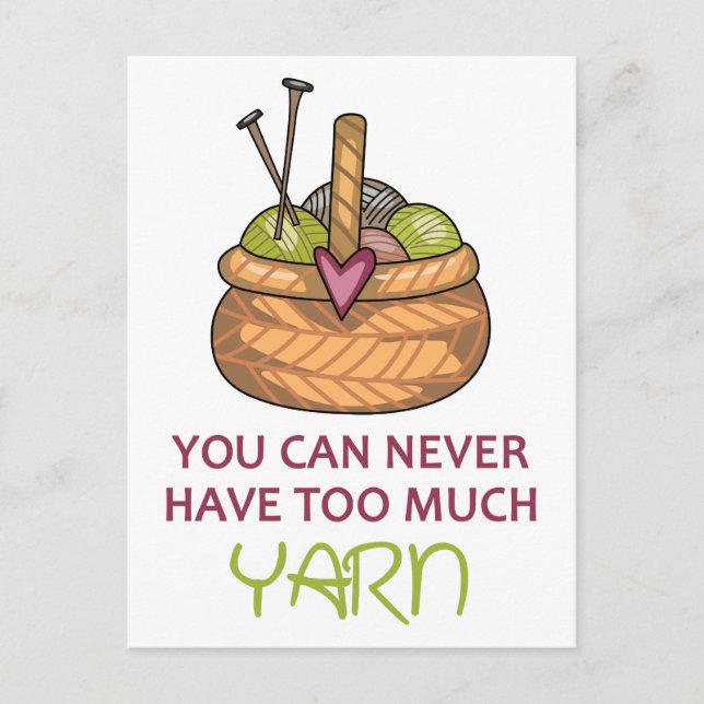 För mycket garn vykort (Framsida)