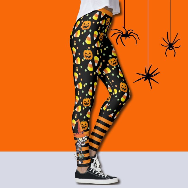 För mycket godis! Halloween-Borta sockeröverbelast Leggings (Skapare uppladdad)