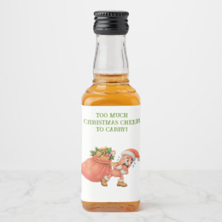 För mycket julstämning att bära! Salami Spritflaskor Etikett