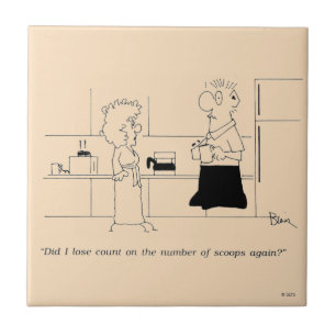 För mycket kaffe kakelplatta