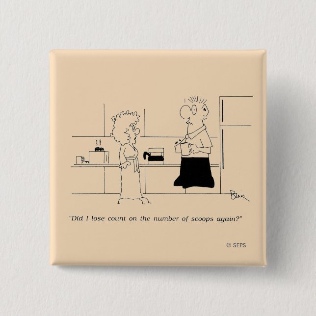 För mycket kaffe knapp (Framsida)