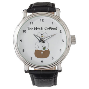 För mycket kaffebevakning armbandsur