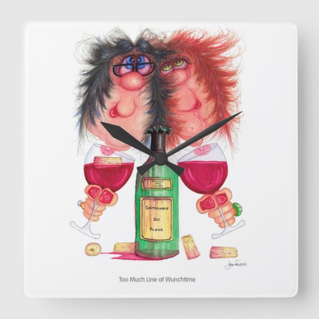 För mycket linje vid Wunchtime Fyrkantig Klocka (Framsida)