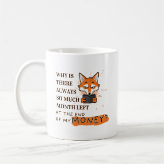 För mycket månad, för lite pengar kaffemugg