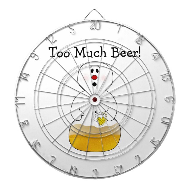 För mycket öl Dartboard Piltavla (Framsidan)