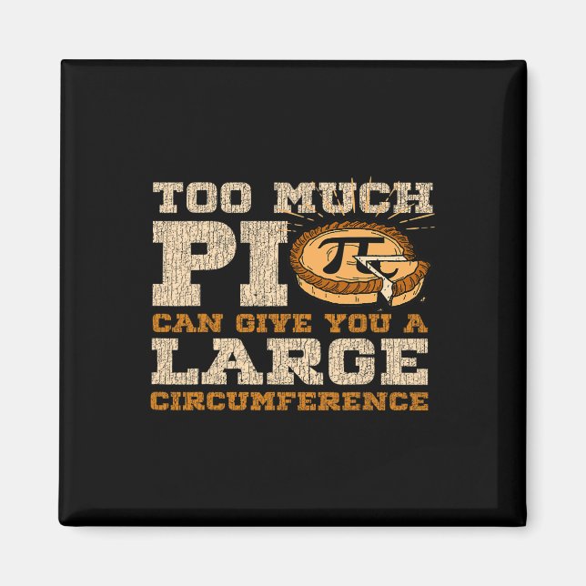 För mycket Pi Day Math Älskare 3.14 Nerdy Symbols  Magnet (Framsidan)