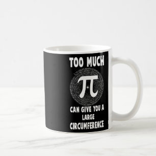 För mycket Pi Science Math Pi Day Math Teacher Gra Kaffemugg