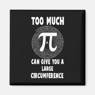 För mycket Pi Science Math Pi Day Math Teacher Gra Magnet