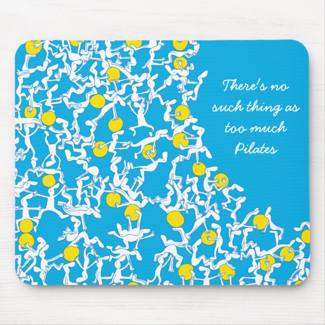 För mycket Pilates mousemat, blått Musmatta (Framsidan)