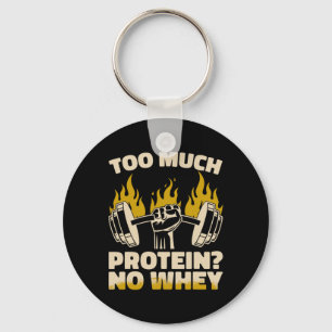 För mycket protein nr Vey Fitness Gym Bodybuilding Nyckelring