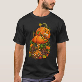 För mycket pumpa-spice Roligt hösttema T Shirt
