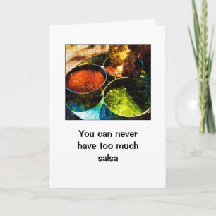 För mycket Salsa-födelsedag Kort