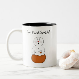 För mycket skotsk Snögubbe Mugg