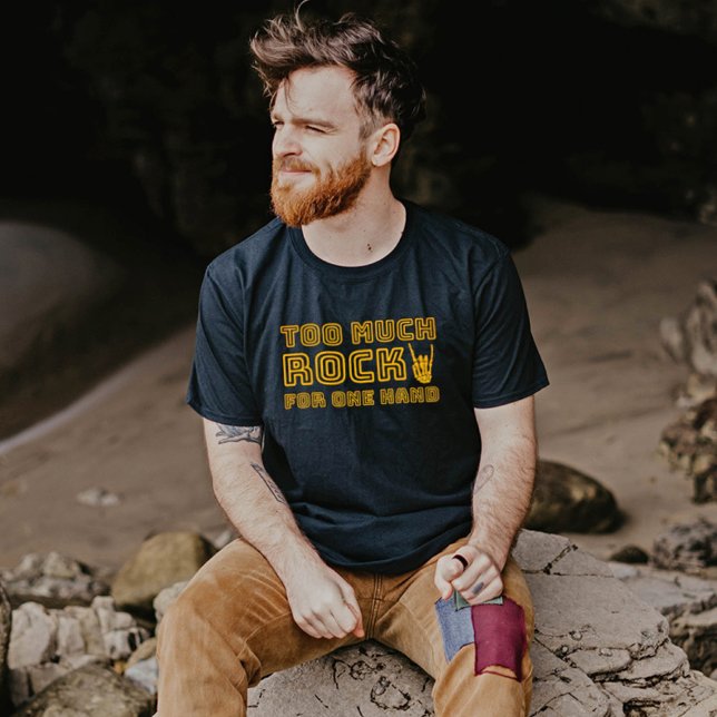 För mycket Sten för en hand - Retro Sten Tee (Skapare uppladdad)