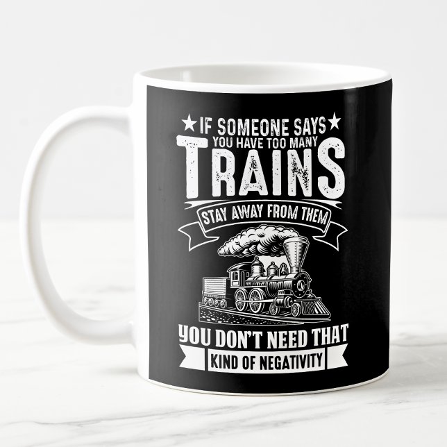 För mycket Tåg, ångmotorjärnvägen Tåg Kaffemugg (Skapare uppladdad)