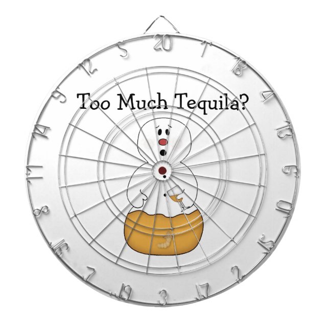 För mycket Tequila Dartboard Piltavla (Framsidan)